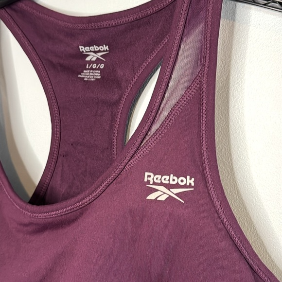 Reebok Sports Bra‎ Purple Medium Support in Size L  NWT - Picture 3 of 13